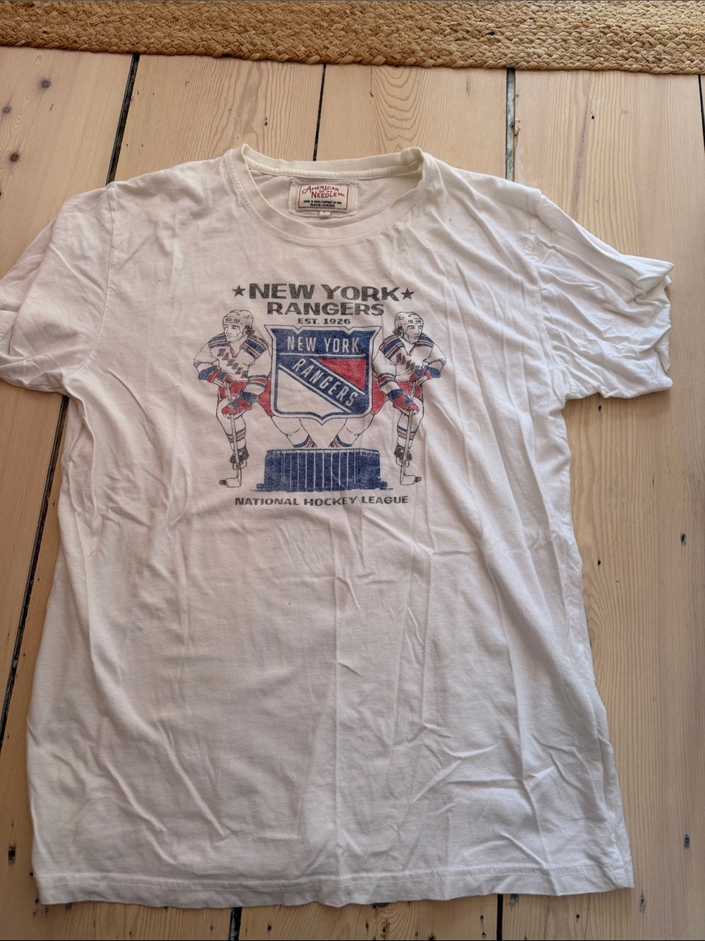 American Needle NEW YORK RANGERS T SHIRT SZ L SUPER SOFT BUTTER FEEL